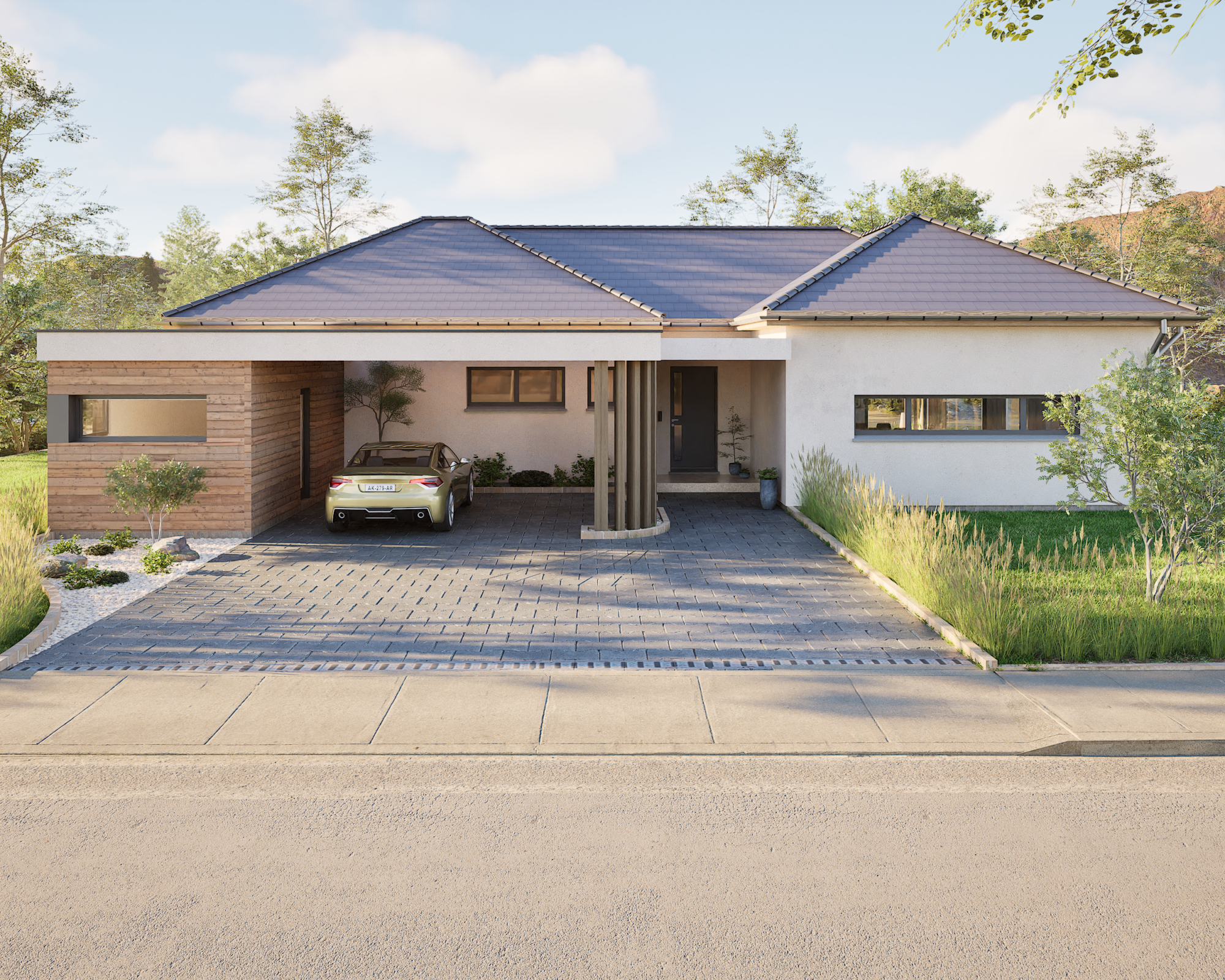 Maison de plain-pied con&ccedil;ue par votre ma&icirc;tre d&rsquo;&oelig;uvre en Alsace Belfort